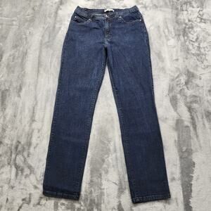 Lee Jeans Womens 12 Blue Slender Secret Mid Rise Straight Leg Stretch‎ Denim